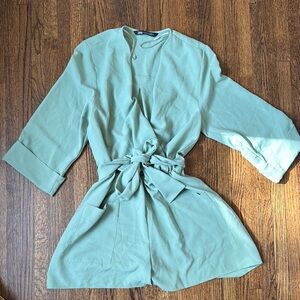 Zara Mint Green Wrap Romper